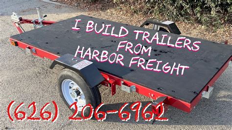 Harbor Freight Trailer Build Part 1 Youtube