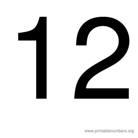 Number Cards 1 12 Template Printable Pdf Download Table Number Cards