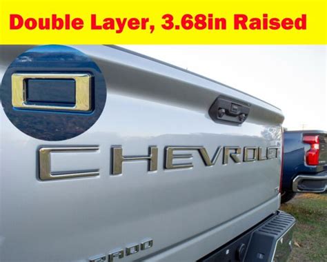 Double Layer Tailgate Insert Letters Fits 2019 2020 Silverado Chrome
