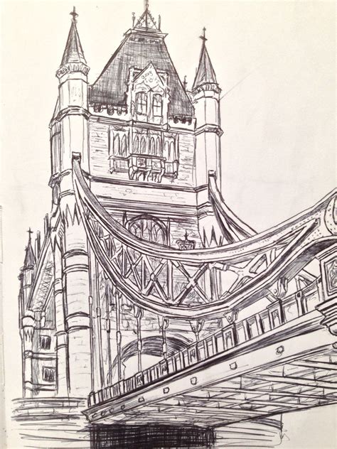 Tower Bridge Sketch London Drawing Architecture Drawing Sketchbooks