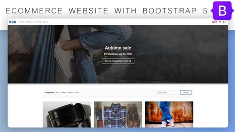 Create Ecommerce Listing Website With Bootstrap 5 Mdb 5 Tutorial