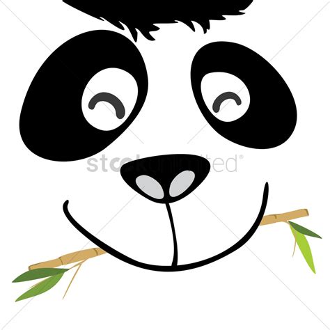 Panda Face Vector Image 1390568 Stockunlimited