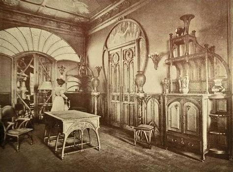 Art Nouveau Interior Exhibited At Exposition Universelle De Paris 1900