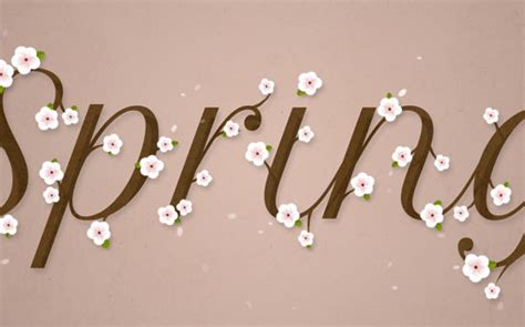 Cherry Blossoms Text Effect Flower Psd Font Textuts