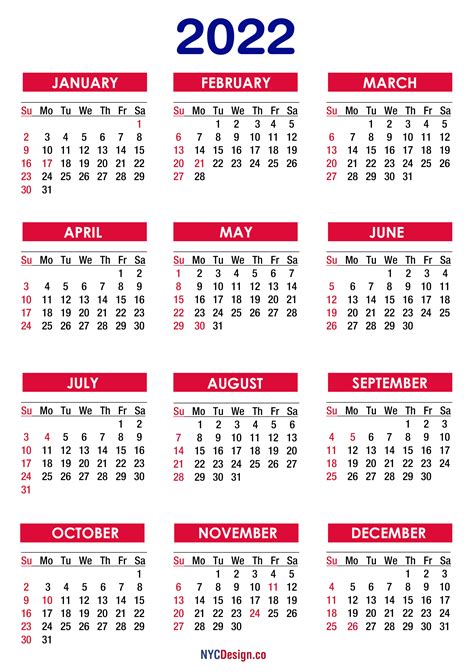 2022 Printable Calendars With Us Holidays Printable Calendar 2021