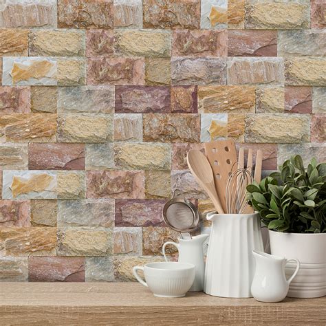 Self Adhesive Kitchen Wall Tiles Bathroom Mosaic Brick