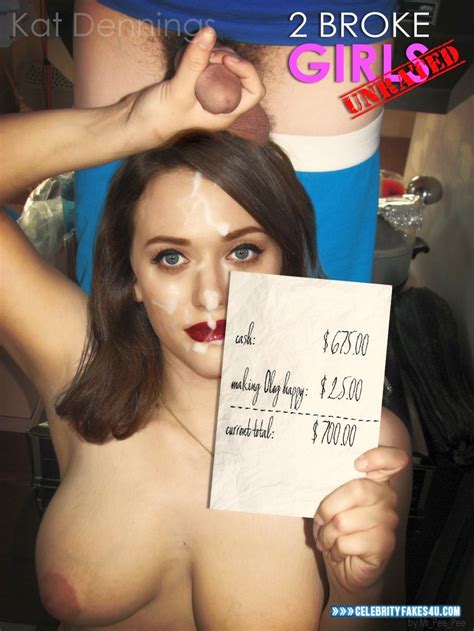 Kat Dennings 2 Broke Girls Cumshot Facial Porn Sex Fake 001
