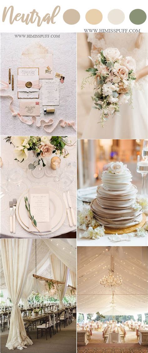 Elegant Chic Cream Wedding Color Ideas For Spring Weddings Hi Miss Puff