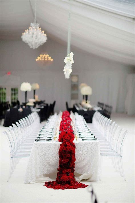 Wedding Decor Red And White Inspirational Reception Décor S Black White And Red Wedding Table In