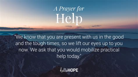 A Prayer For Help Hellohope