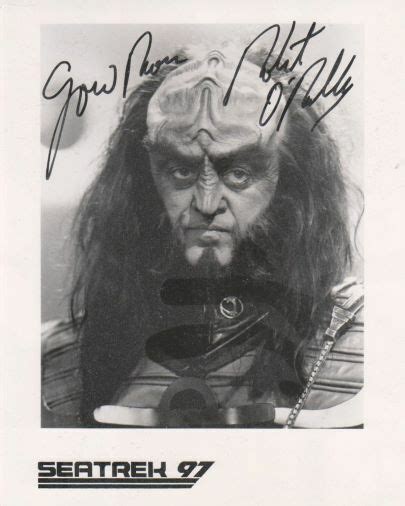 Star Trek Robert Oreilly Gowron Bw Signed Photo Ebay