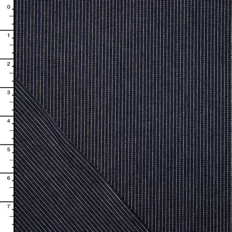 Cali Fabrics Indigo Railroad Stripe Denim By Robert Kaufman Fabric By