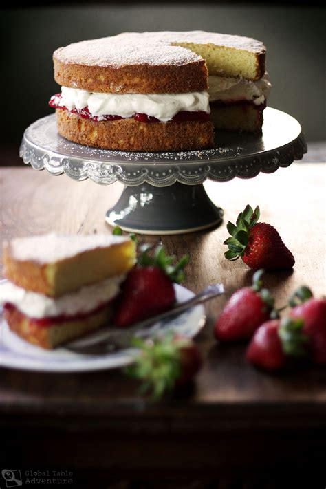 This is the traditional recipe for a victoria sponge cake, a much loved english favourite. British Victoria Sponge Cake | Global Table Adventure