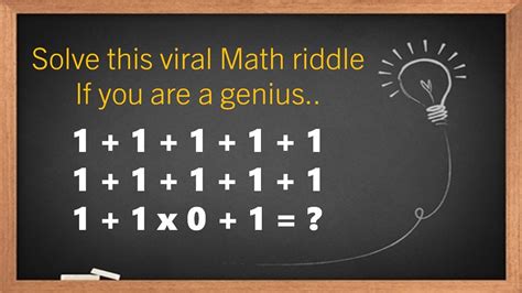Math Riddles Only High Iq Genius Can Solve These