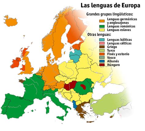 Mapa De Las Lenguas Del Continente Europeo Lenguas Del Mundo Europa