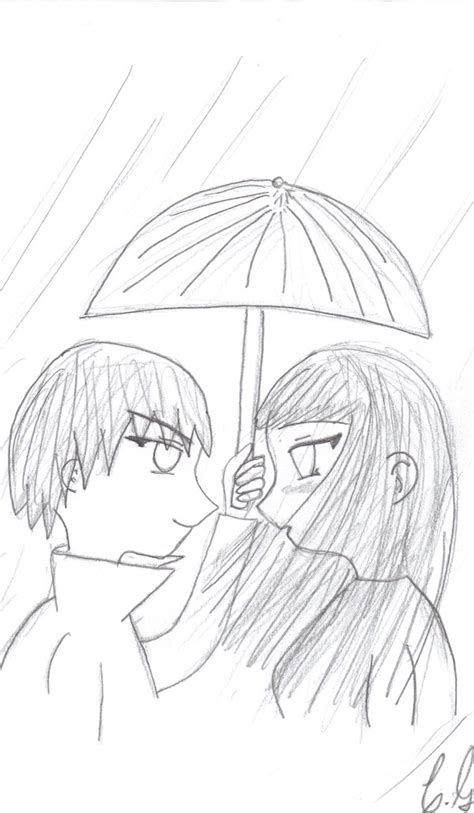 Cute Anime Couple Drawing By Lina808 On Deviantart