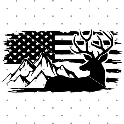 Deer Mountain Svg Deer Svg Cut Files Nature Deer Svg Deer Silhouette