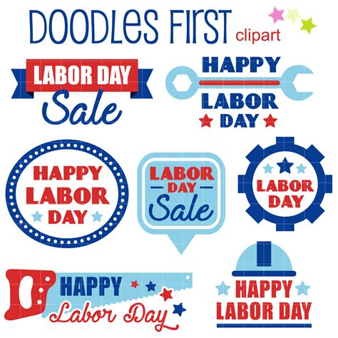 Happy Labor Day Clip Art Set Daily Art Hub Graphics Alphabets And Svg