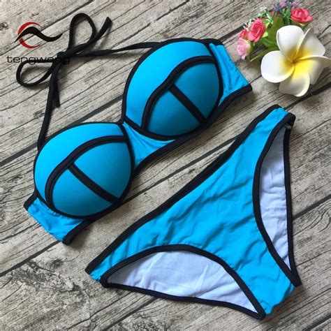 Buy Tengweng 2019 New Sexy Push Up Women Bikini Blue