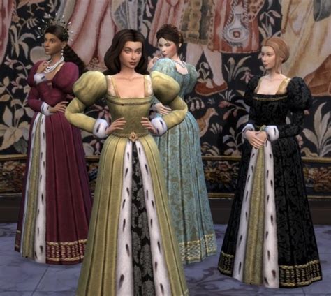 Shoelalas Simblr Recolour Of Tsm Elegant Queen Dress Sims 4 Mods