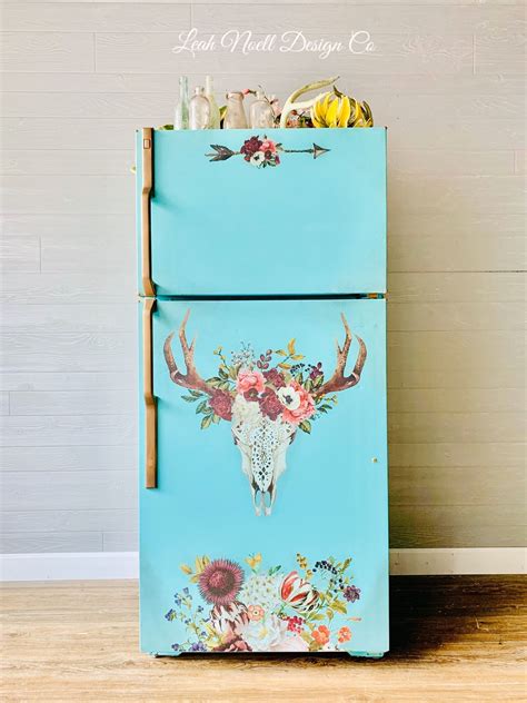 How To Paint A Refrigerator Diy How To Paint A Fridge Leah Noell
