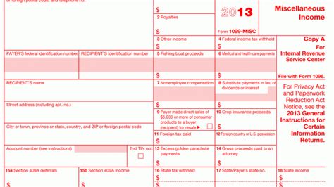 1099 Misc Tax Form Filing Instructions Step By Step Wage Filing