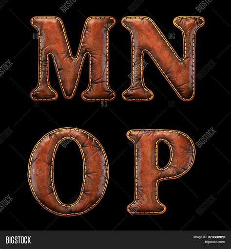 Set Leather Letters M Image Photo Free Trial Bigstock