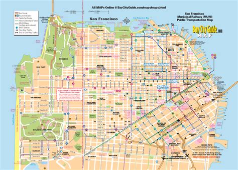 0 Tourist Map San Francisco Muni Bus System 0a 2000×1431