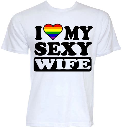 Funny Cool Novelty Gay Pride Lgbt Flag Slogan Joke Wedding Wife T