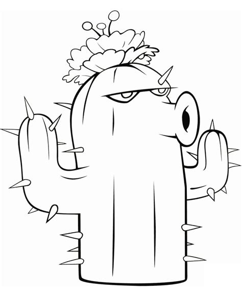 cactus  plants  zombies coloring page  printable coloring pages  kids
