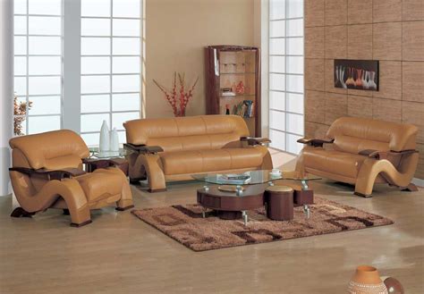Grandiose Curvy Wood And Leather Sofa Set With 4 Colors Option Phoenix Arizona Gf2033