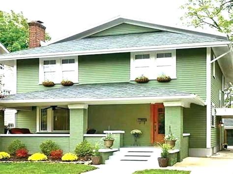Sage Green Painted Brick House Houses Painted Green Painted Brick