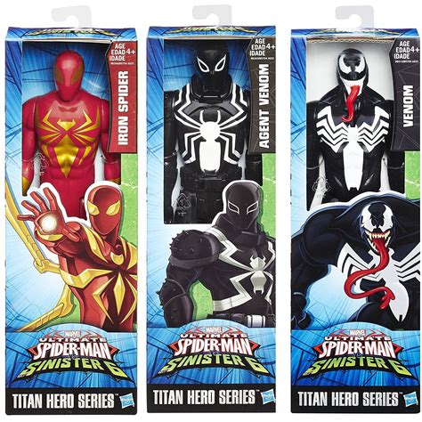 Buy Ultimate Spider Man Vs The Sinister Six Pack Titan Hero Series Venom Iron Spider