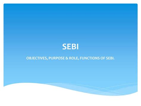 Sebi Ppt