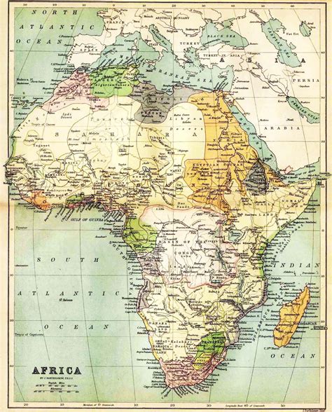 Historical Map Of Africa In 1885 Nations Online Project