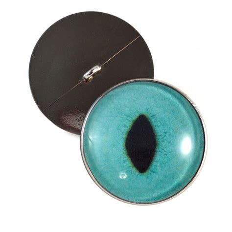 Sew On Buttons Turquoise Cat Glass Eyes Handmade Glass Eyes