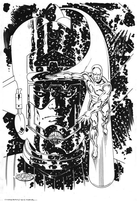 Galactus And Silver Surfer Commission By John Byrne 2015 Silver