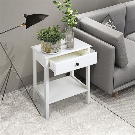 Veryke 236 Nightstand End Table With Shelf Bedside Table For