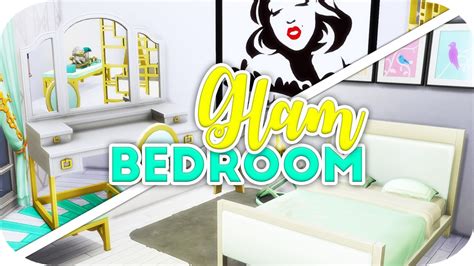 The Sims 4 Room Build Glam Bedroom💄👠 Youtube