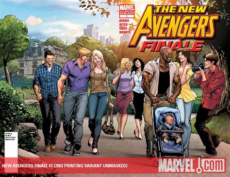 New Avengers Finale Unmasked 2nd Printing Variant Cover Comic Art