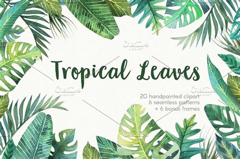 Tropical leaves | Tropical leaves, Tropical, Watercolor tropical leaves