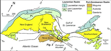 Sketch Map Showing Geological Components Of The Northern Appalachian