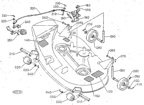 Mower Brake Label Diagram And Parts List For Model T1400h Kubota Parts