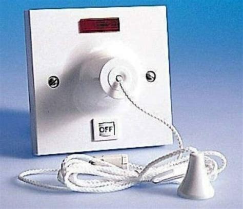 Mk K3164 Ceiling Shower Switch 1 Way 50a White With Neon Indicator For