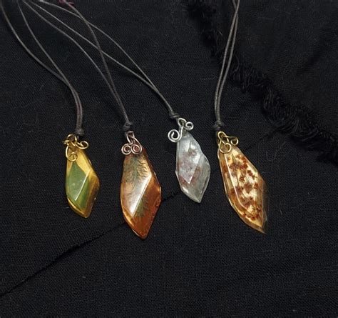 Resin Crystal Pendants Real Flowers Handmade With Natural Etsy