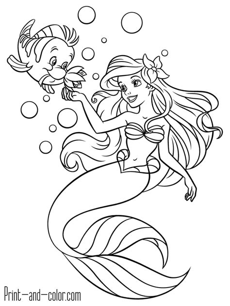 Little Mermaid Pictures To Color