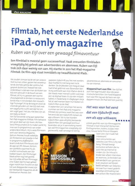 Inct Juni Filmtab Het Eerste Nederlandse Ipad Only Magazine Marloes De Moor
