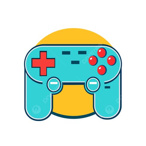 Cartoon Retro Gamepad Flat Icon Vector Cartoon Retro Gamepad Gamepad