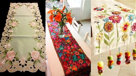 Hand Embroidered Table Runners Designsembroidered Patterns For Table