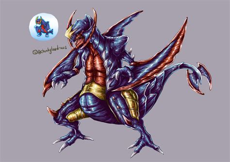 I Drew A Garchomp And Haxorus Fusion Dragones Arte Monstruos